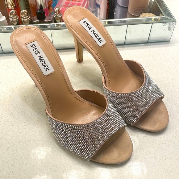 Steven Madden Erin Sm Stiletto Heel Mule Sandal. Open toed heels - Picture 1 of 3